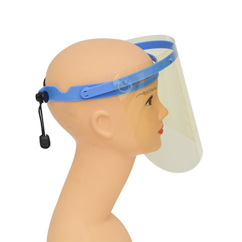 0.35mm Anti UV Anti-buée Réglable Visage De Protection Intégrale En PET
