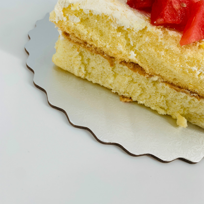 Planche à gâteau festonnée argentée 6 pouces, tampon à gâteaux sulfurisé 15 cm, bases de gâteau petites