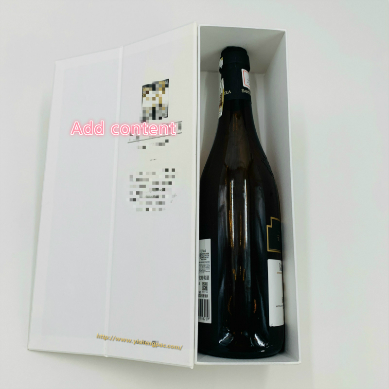 Boîte-cadeau de vin de luxe blanc Grande boîte-cadeau pour cadeau de fiançailles