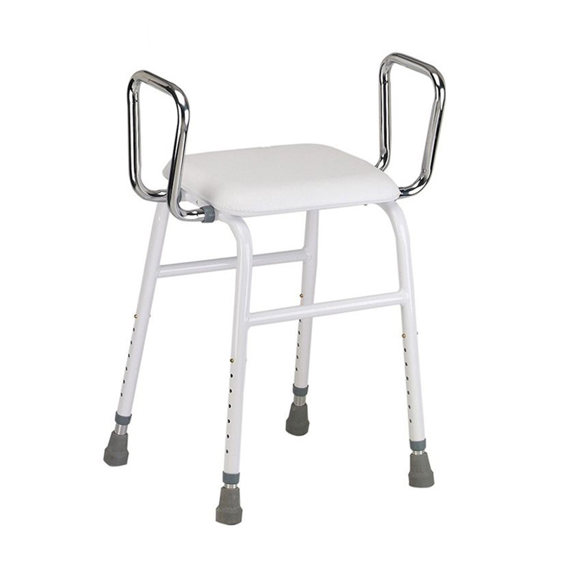 Tabouret tout usage avec accoudoirs réglables et dossier rembourré