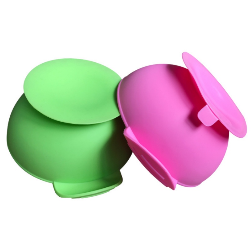 Plaque smiley ovale intégrée en silicone Plaque de visage smiley pour enfants Bavoir bébé en silicone