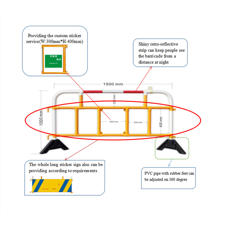 construction de barrières routières contrôle des foules barrière routière 2 m barrières de contrôle des foules pour la sécurité des piétons