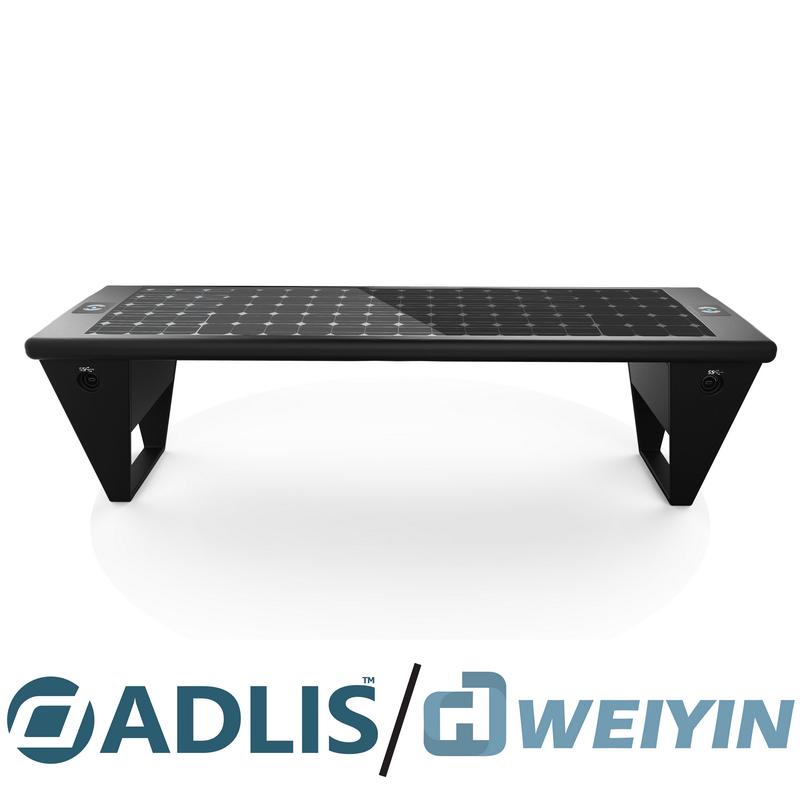 Banc de rue intelligent de charge sans fil de couleur personnalisée de haute qualité
