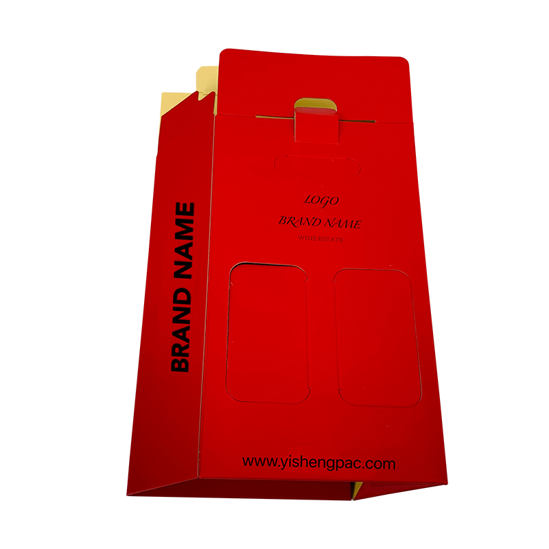 Boîte d'emballage rouge pour le vin avec pour l'expédition