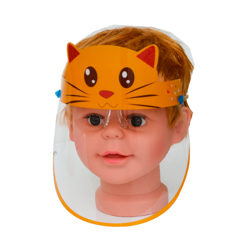 Anti-buée de bouclier facial en plastique de protection faciale faite sur commande de lumière d'enfants de 0.3mm avec des lunettes