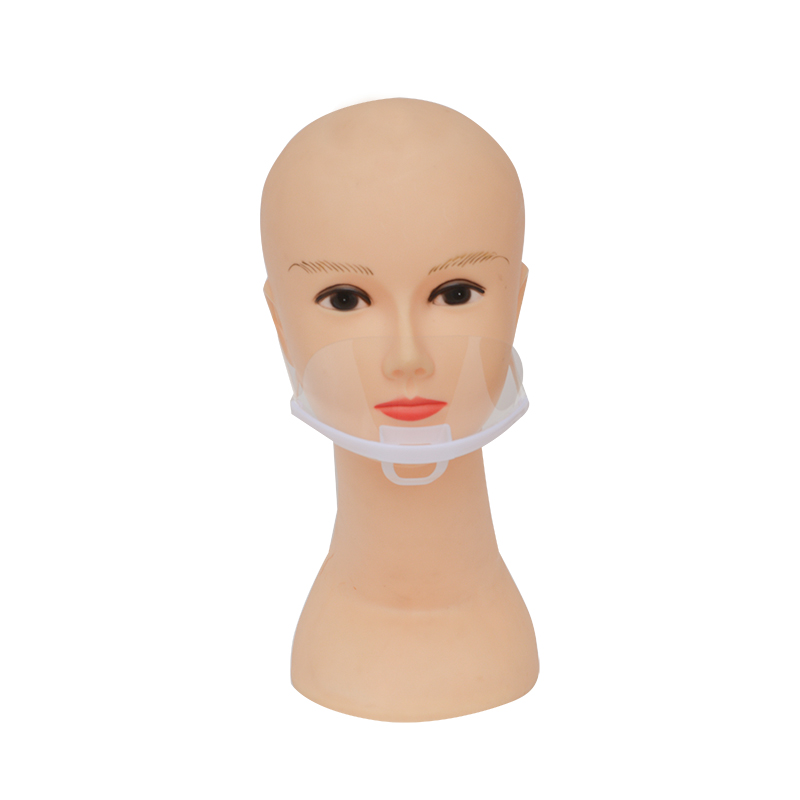 Bouclier de bouche en plastique clair anti-brouillard double face transparent pour le service alimentaire de restaurant