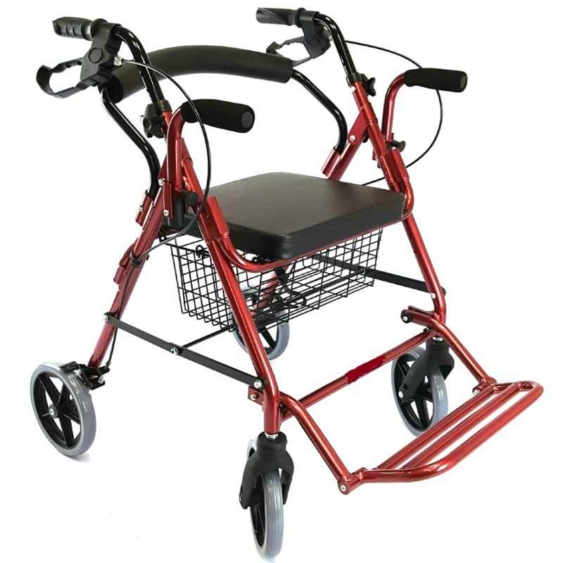 Rollator avec accoudoir et repose-pieds