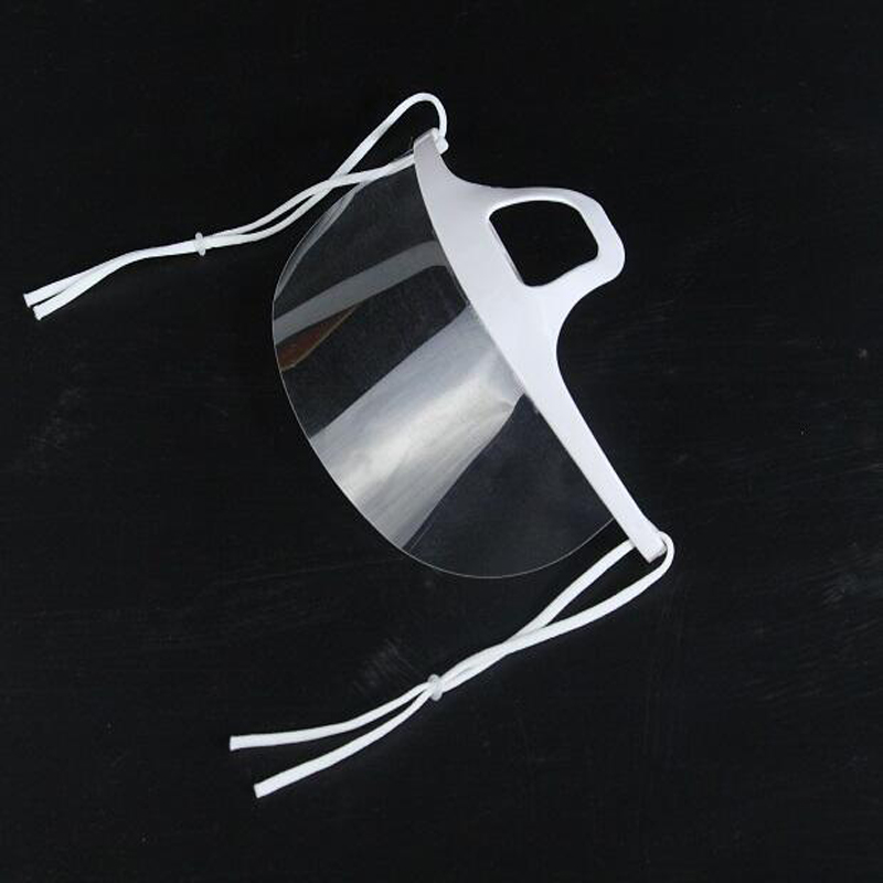 Couvercle de bouche jetable en plastique anti-buée Couvercle transparent sanitaire de la bouche