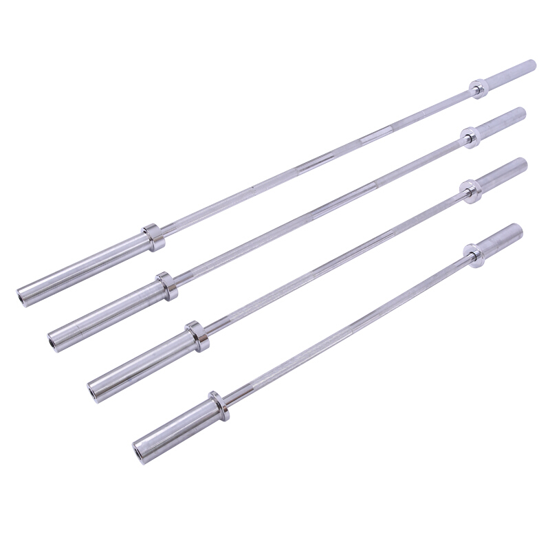 Longues haltères olympiques en acier inoxydable standard