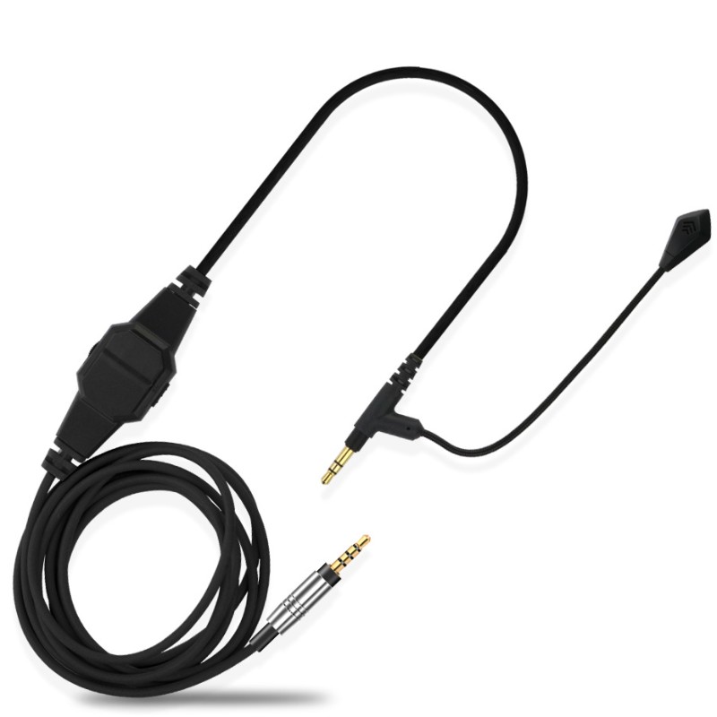Casque avec microphone Câble audio 3,5 mâle à mâle Câble de microphone de commande de ligne AUX de voiture de chanson K