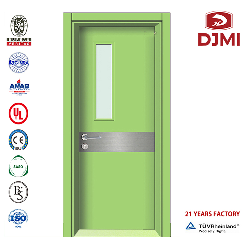 Nouveaux paramètres Conception de la sculpture sur bois principale Porte coupe-feu de l'hôpital Childern Usine chinoise Conception du bois fantaisie Portes hygiéniques Porte en bois Installation intérieure prémontée de haute qualit...