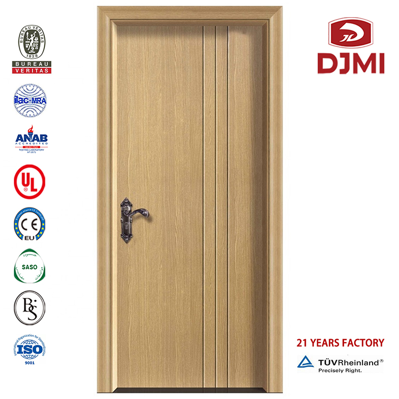 Porte en bois intérieure en bois d'entrée en aluminium adaptée aux besoins du client avec des portes en verre de nouveaux paramètres pour la taille de la chambre d'hôpital Porte en bois imperméable à l'eau