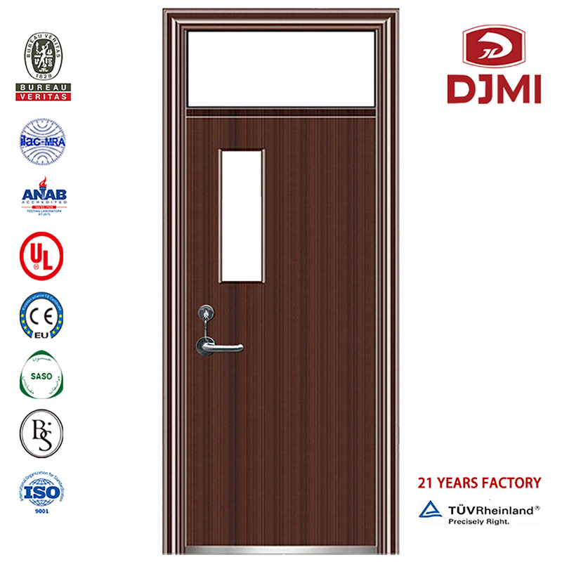 Portes en acier extérieures à double battant coupe-feu Usine chinoise Portes de 2 heures à double battant simple Aucune fenêtre évaluée pour le bâtiment Porte en acier ignifuge de l'école