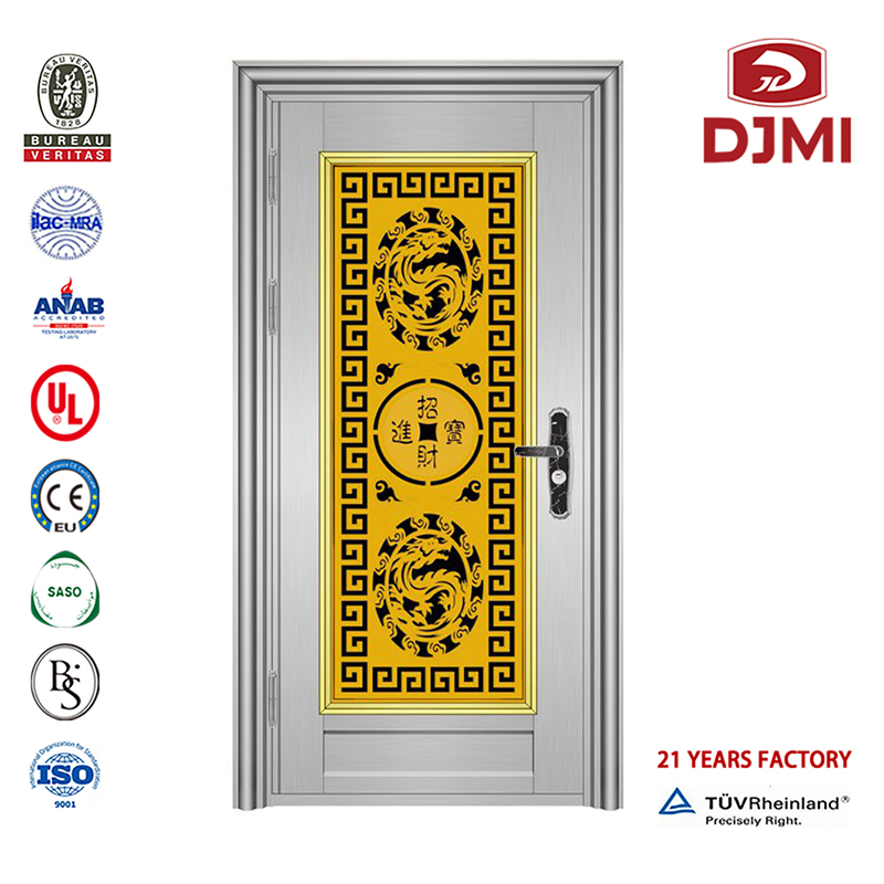 Conception personnalisée avec Ss304 # Porte d'entrée en acier inoxydable à un et demi-cadre Nouveaux paramètres Portes doubles Portes extérieures Conception de la grille avant de la maison Porte en acier inoxydable Usine chinoise Ca...