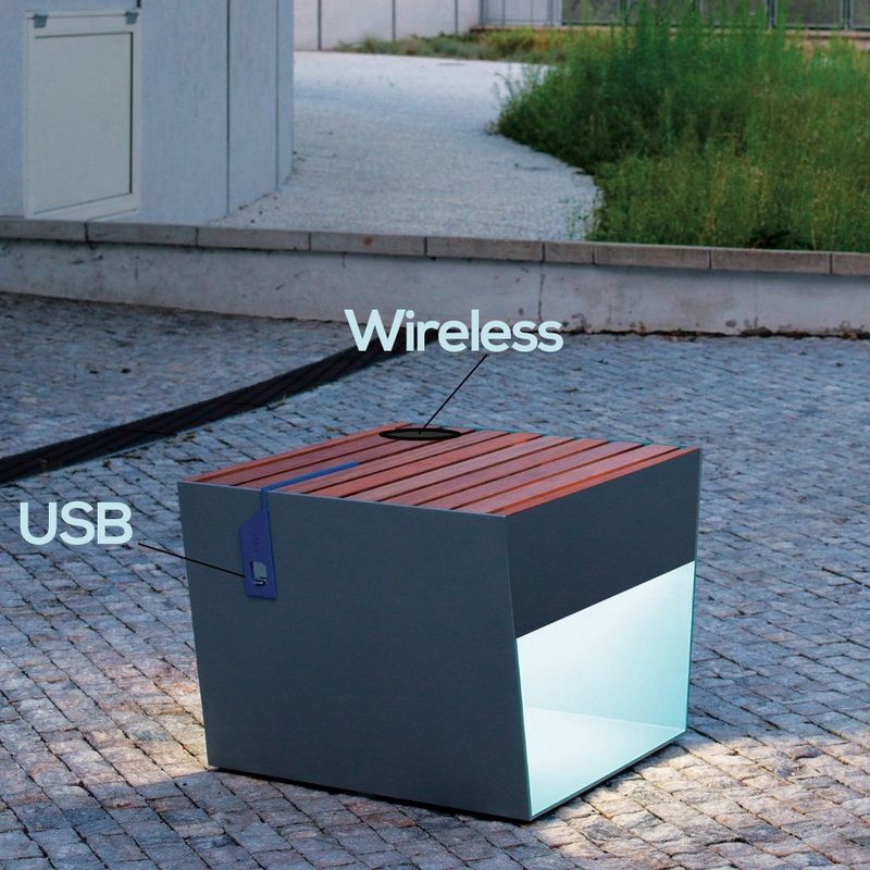 Prix ​​bon marché Variété Design WiFi USB Chargring Boîte en métal solaire