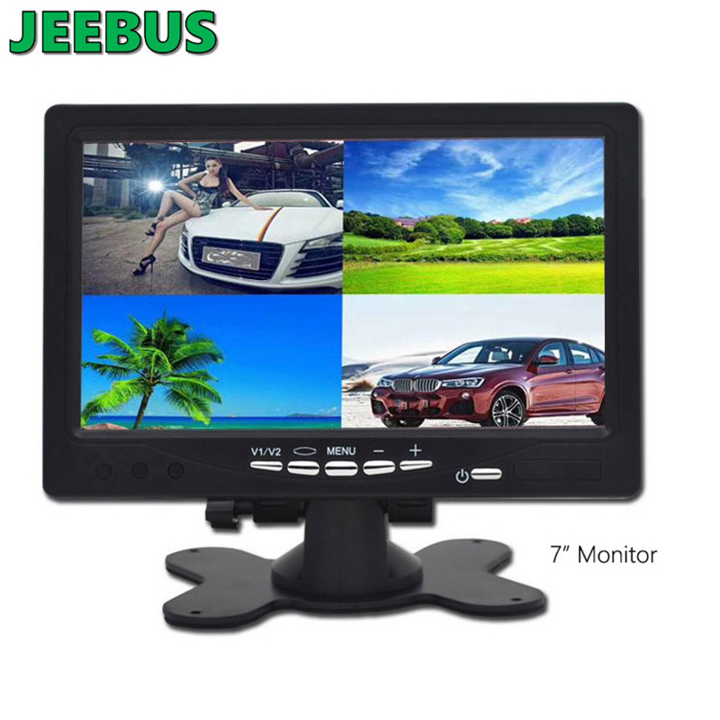 Système de moniteur DVR quad filaire AHD 7 pouces avec caméra pour camion