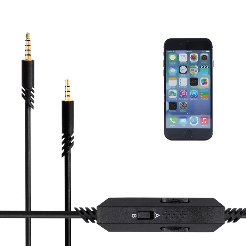 Casque 3,5 câble audio mâle à mâle Câble vidéo avec contrôle de volume MIC