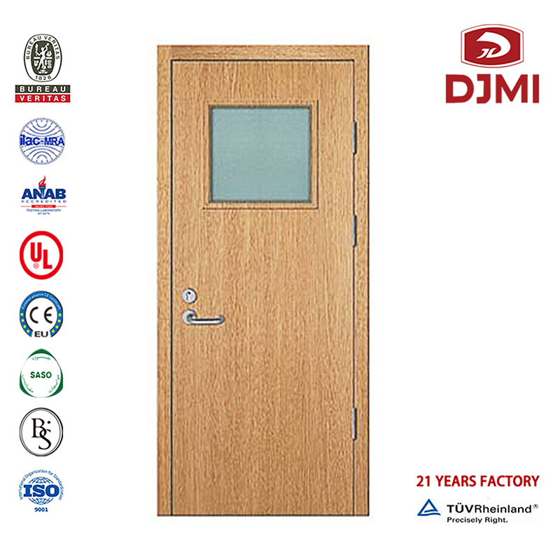 Usine chinoise double porte en bois affleurant 1 heure portes coupe-feu de haute qualité Ul en bois sortie de secours intérieur porte en bois coupe-feu pas cher porte de sortie en bois de placage solide 2 heures portes coupe-feu
