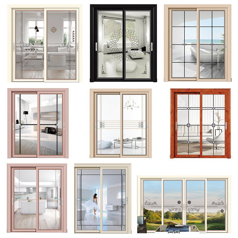 Image Fenêtre en aluminium et porte coulissante à moteur Fabricant habile Porte en verre Professionnel Nouvelle porte intérieure coulissante en aluminium Demi-porte en verre Nouvel aluminium Prix Philippines Conception coulissante pou...