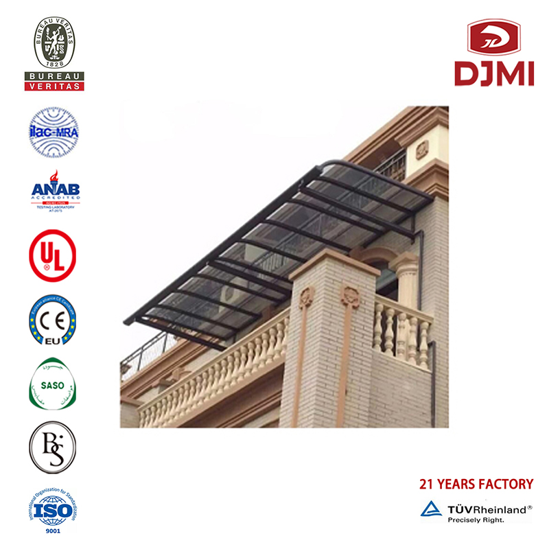 Maison professionnelle en plein air Villa cabane arc toit étirage garage nouvelle conception Cape de pluie Polycarbonate plaque de garage nouvelle terrasse de pluie toit plat en métal Aluminum hangar