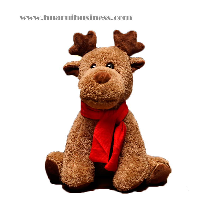 Wapit de Noël, bonnet de neige, poupée de Noël décorative