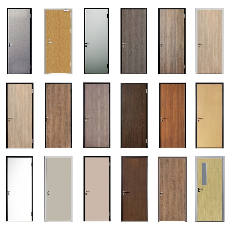 Portes en bois bon marché personnalisées en bois de mélamine Porte intérieure Matériaux de construction Nouveaux paramètres Maison utilisant la porte en bois de mélamine avec des portes en MDF à noyau solide Usine chinoise Concep...