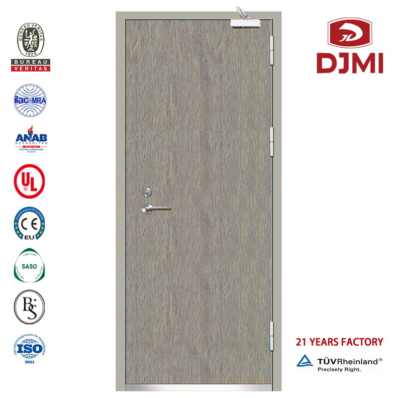 Usine chinoise dans l'accès au moteur commercial Une porte coupe-feu en acier résistant à la chaleur de haute qualité 2 panneaux Bs Un feu avec la sécurité interne Porte en acier anti-explosion de la colle Porte en acier à l'épre...