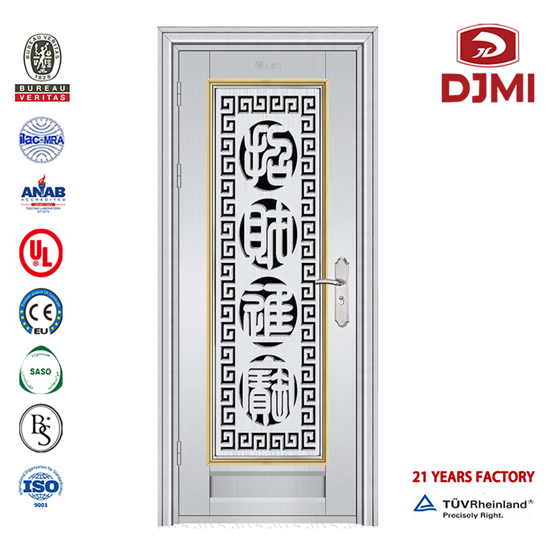 Stainless Steel Door new set slide double Glass Door Deluxe Stainless Door China factory External Recreation Security Design Spanish style Paint Band Lock System Stainless door