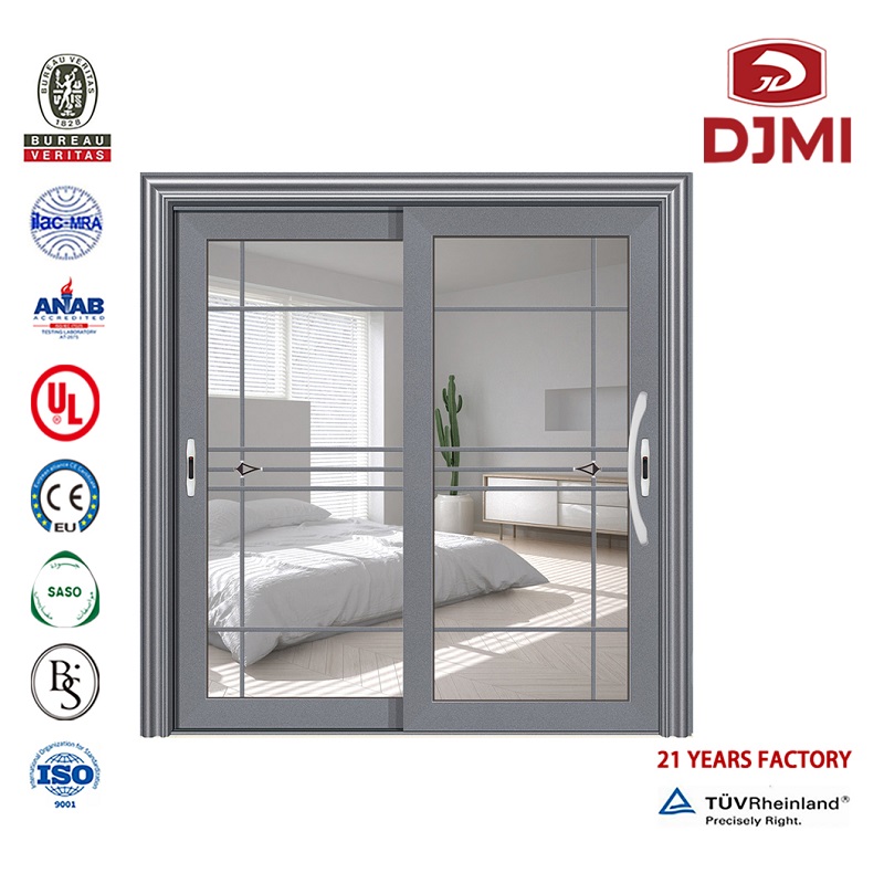 Porte coulissante coulissante en aluminium à cadre étroit en aluminium multifonctionnel Commercial 96 X 80 porte coulissante en aluminium en verre coulissant en aluminium Interrupteur de fin de course professionnel extérieur de porte ...