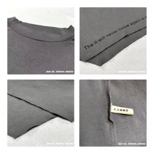 Conception large, simple, col rond, couture, manches, loisirs, coton, coton, coton, ultra - personnalisé, 12631 t - shirts.