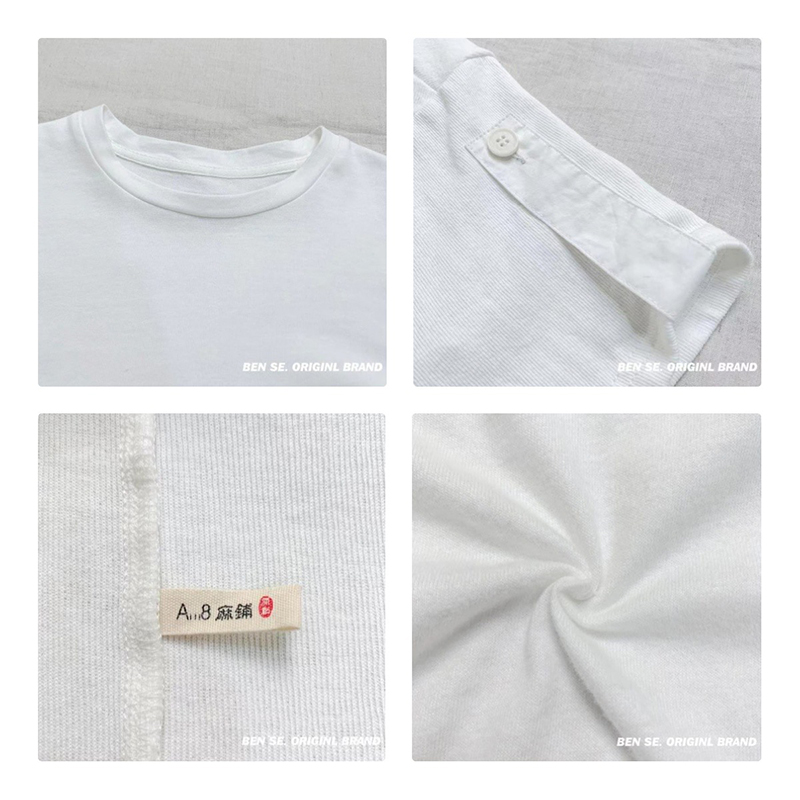 Un dessin souple, un style de col rond, une manche de couture, un style de loisir, du coton pur et du lin, 12656 t - shirts personnalisés.