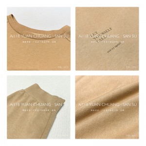 Large Design simply Circular style suture Sleeve style Leisure Pure Cotton Chanel