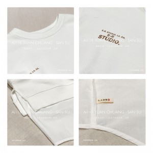 Fashion Design simple Fashion Weather pure rayure format ultra - personnalisé 1960 col rond chemise + armure