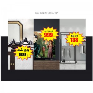 Tmj PP - 718 supermarché de détail affiche de gros papier à main prix étiquette personnalisée étiquette carte d \'étiquette panneau d\' éclatement