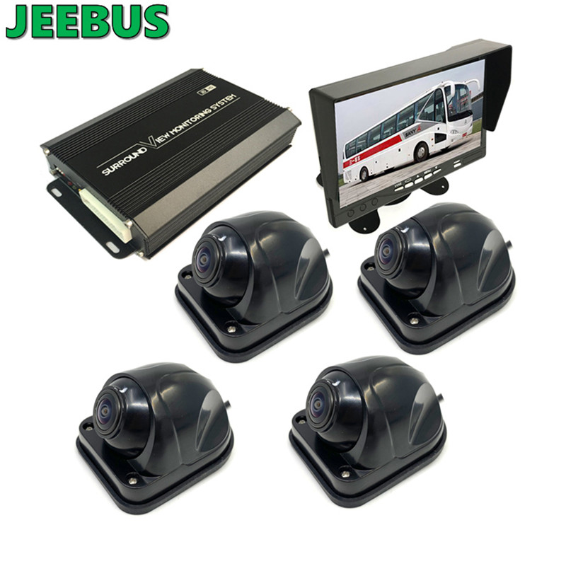 3D 1080P 360 Bus Paking Caméra Voiture Camion D'aide De Recul 360 Degrés Caméra Système De Sécurité De Vue D'oiseau