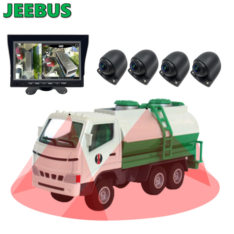 Souper HD 3D voiture 360 ​​degrés Surround système de surveillance de la vue des oiseaux 4 * 180 degrés caméra pour l'aide à la sécurité de conduite de camion