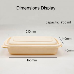 Emballage écologique boîte de restauration rapide biodégradable amidon de maïs contenants rectangulaires pour aliments à emporter