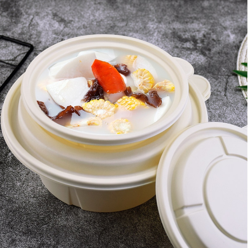Emballage des aliments à emporter contenant biodégradable boîte à lunch contenant biodégradable