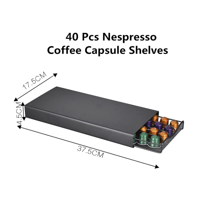 Tmj PP - 584 Metal chrome 40 POD Nespresso coffee capsule Bracket for Home Kitchen showroom
