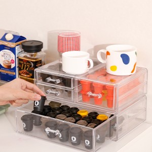 Tmj PP - 586 ODM Desktop transparent Acrylic Nespresso coffee Box Bracket Display Bracket