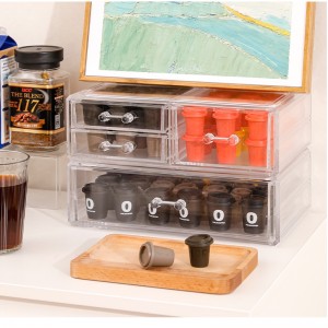 Tmj PP - 586 ODM Desktop transparent Acrylic Nespresso coffee Box Bracket Display Bracket