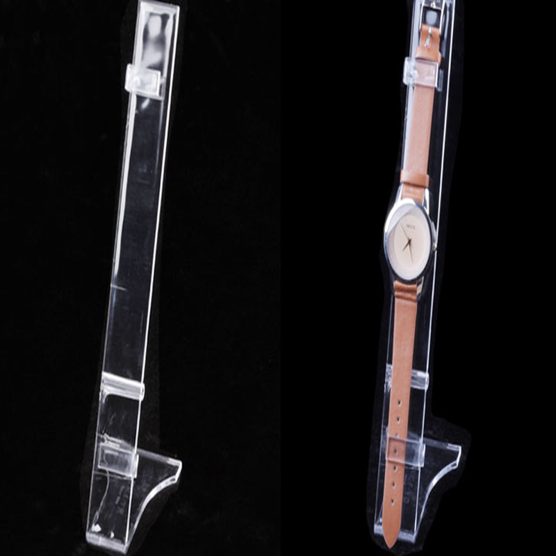 Tmj PP - 587 transparent Acrylic Single Watch Display Bracket Bend Plastic Watch Display Bracket