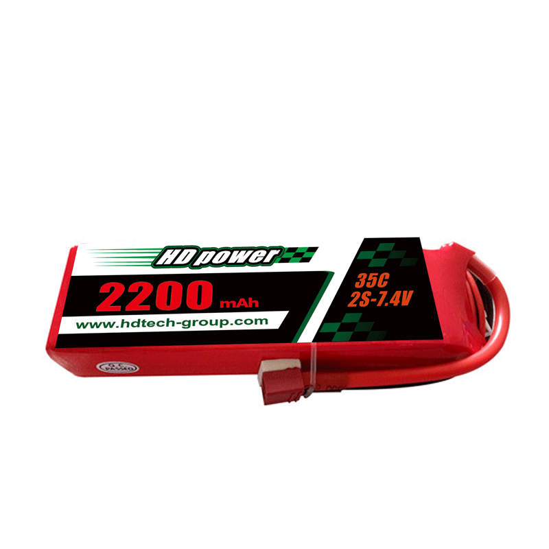 Batterie lipo HD POWER 2200mAh 35C 2S 7.4V