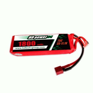 Alimentation HD 1800mah 75C 3S 11,1v batterie lithium