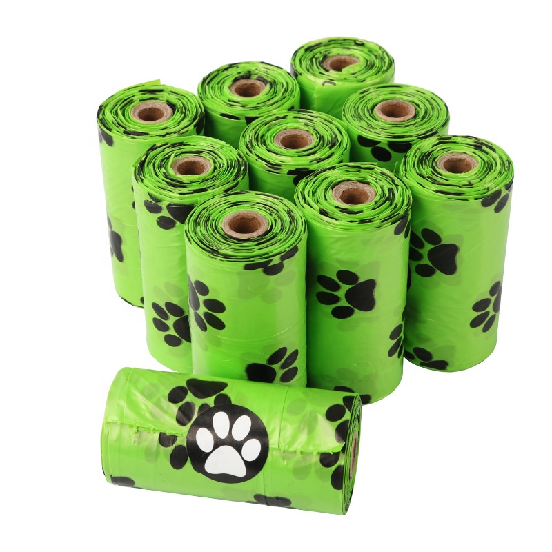 Sacs de merde de chien de sac de déchets pour animaux de compagnie biodégradables entiers avec des sacs de merde de distributeur compostables