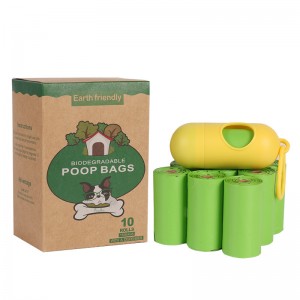 Compostable jetable PET excrément Bag Environmental Dog excrément Bag Corn Starch Biodegradable Bag