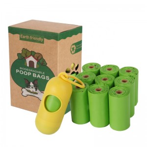 Compostable jetable PET excrément Bag Environmental Dog excrément Bag Corn Starch Biodegradable Bag