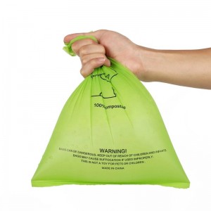 Compostable jetable PET excrément Bag Environmental Dog excrément Bag Corn Starch Biodegradable Bag