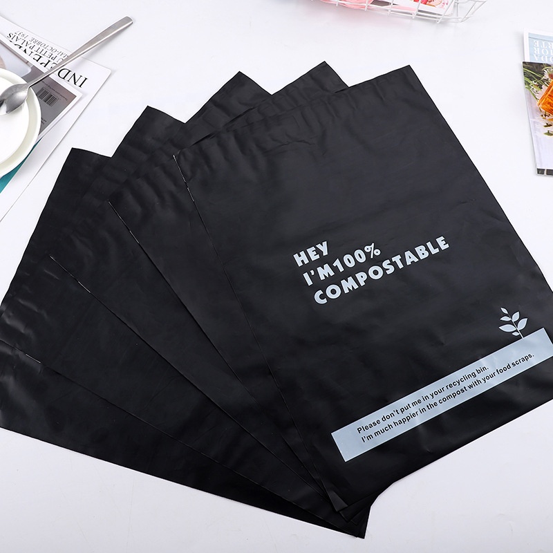 Sacs de transport compostables imprimés sur mesure sacs de livraison écologiques sacs de livraison biodégradables sacs d'amidon de maïs