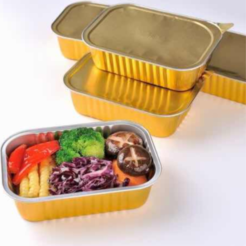 Biodégradable jetable full size Aluminum Foil fast food grill Pan container